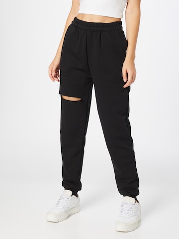 Karo Kauer Tapered Hose in Schwarz: predná strana