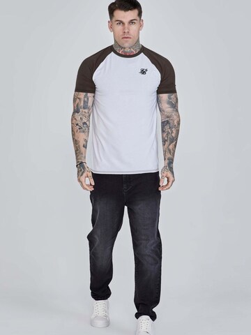 SikSilk Shirt 'Raglan' in White: front