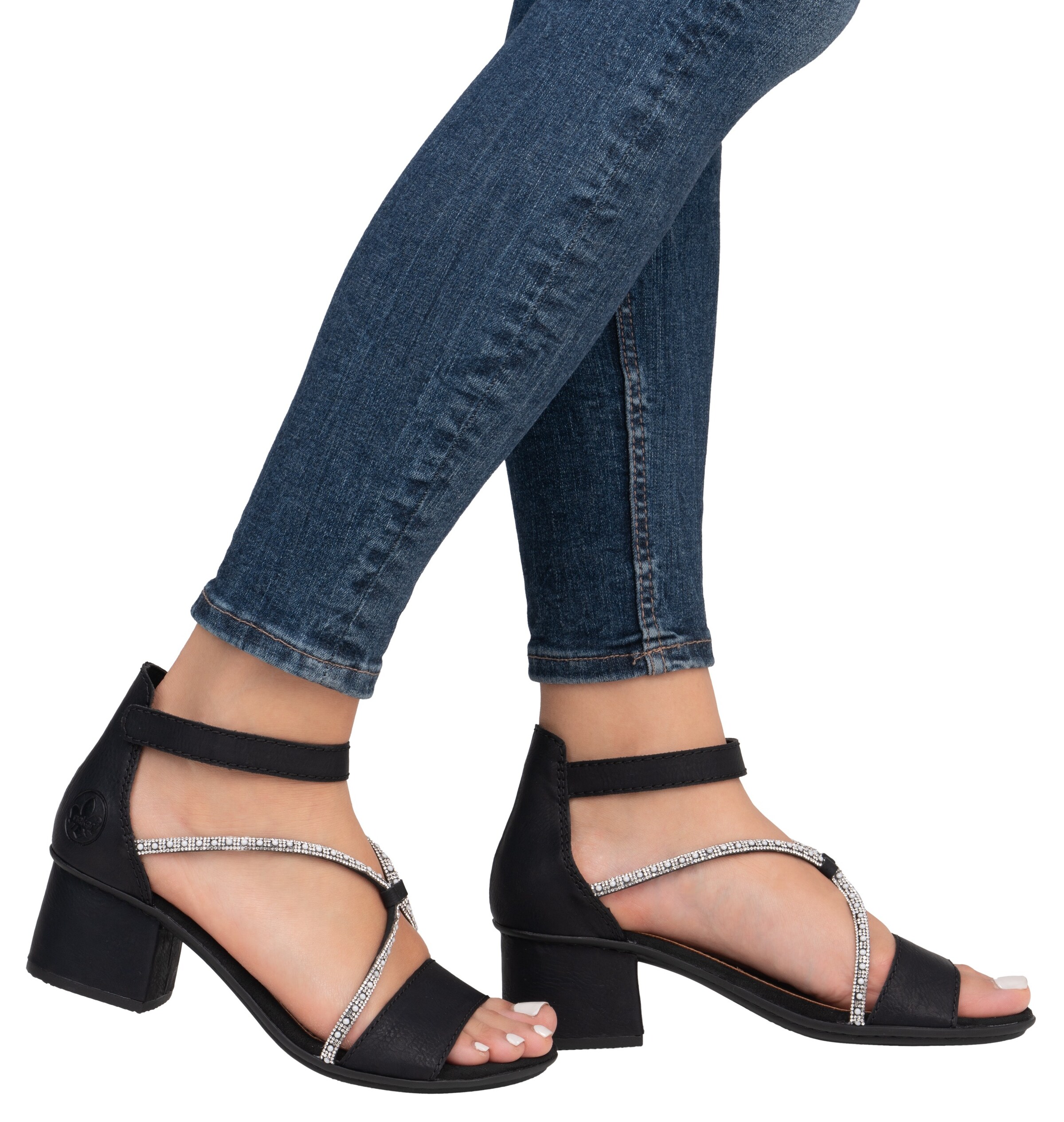 Sandales à lanières Rieker en noir