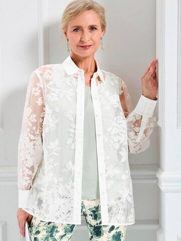 Goldner Blouse in Wit