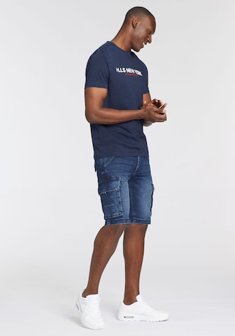 H.I.S Regular Cargohose in Blau