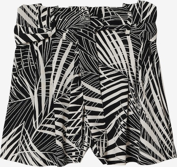 MANGO Normální Kalhoty se sklady v pase 'ANITA' – černá: přední strana