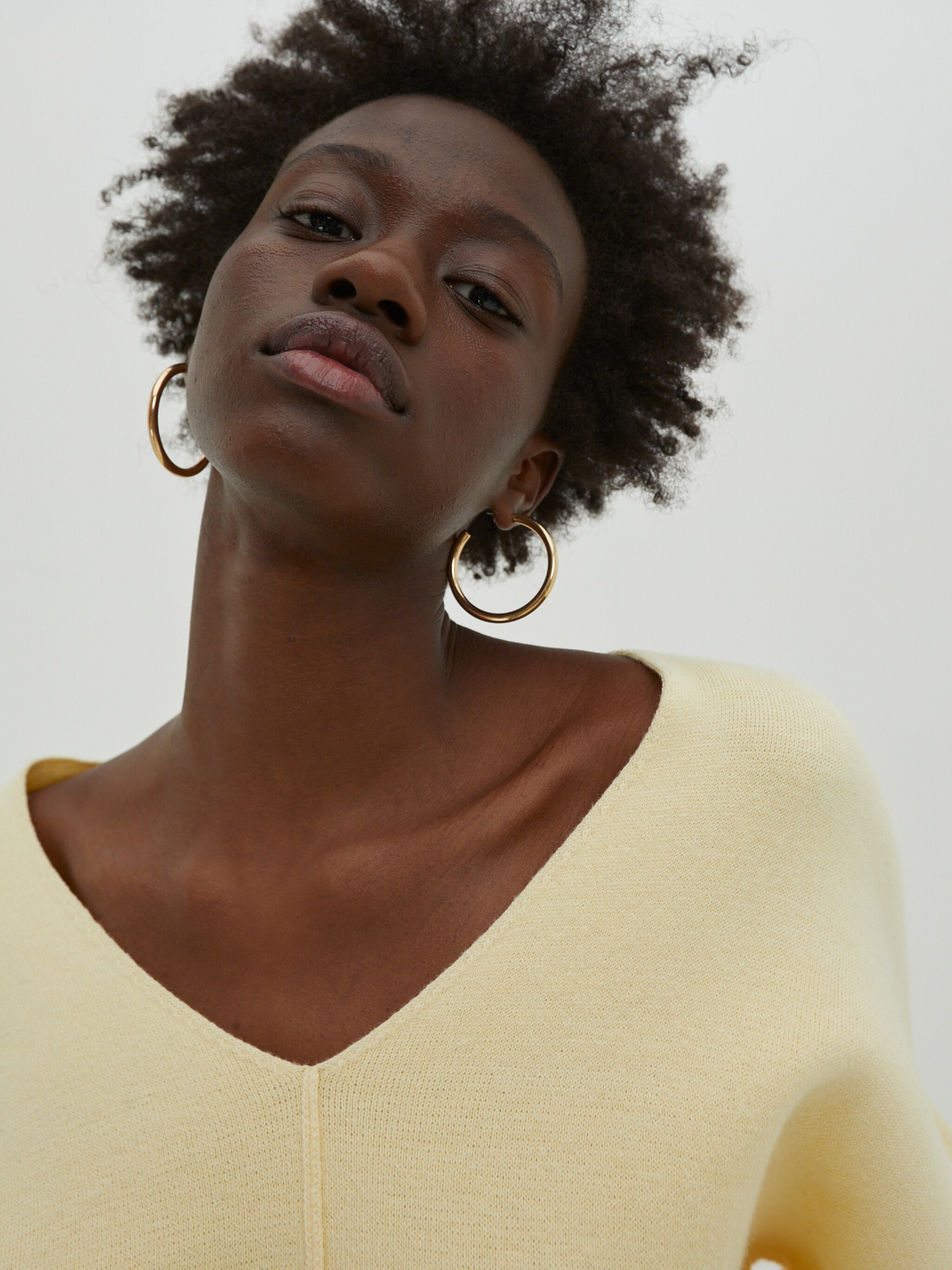 EDITED Produkte Pullover 'Lia' hellgelb