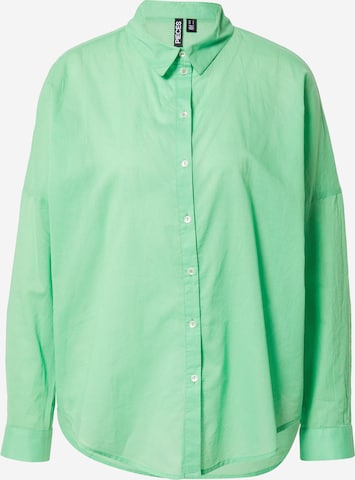 PIECES Blouse 'Sabba' in Groen: voorkant