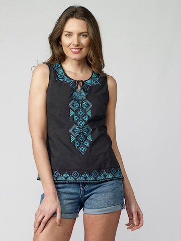 KOROSHI - Blusa em preto: frente