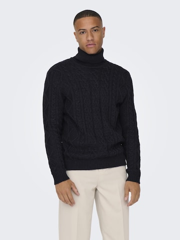 Only & Sons Sweater 'Rigge' in Black: front