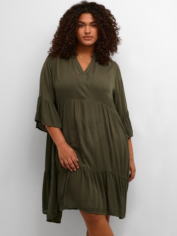 KAFFE CURVE Dress 'Mariana' in Green: front