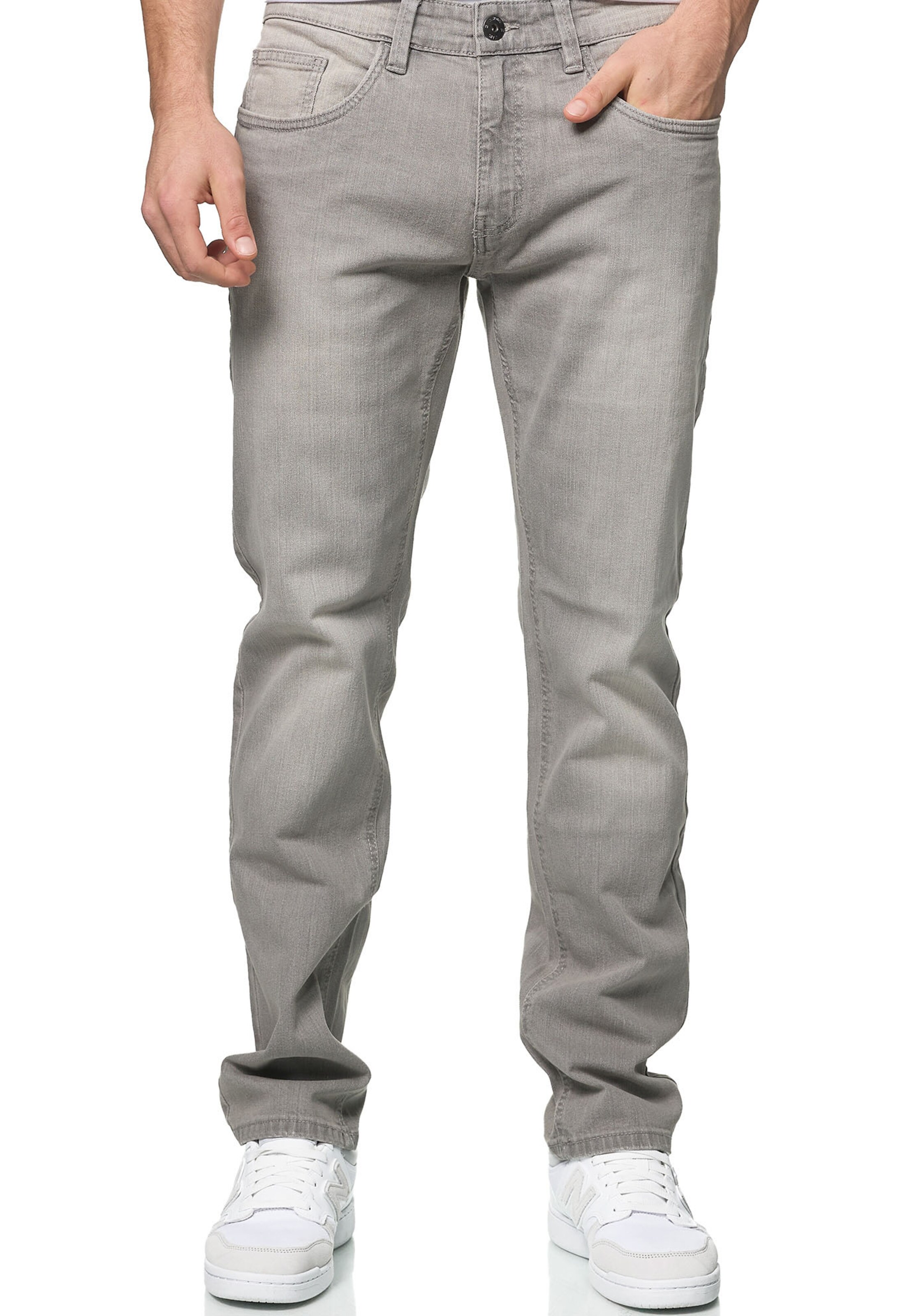 INDICODE JEANS Regular Jeans in Grey: front