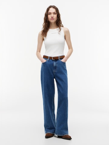 Tommy Jeans Toppi 'ESS' värissä valkoinen