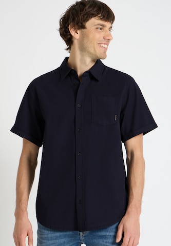 Street One MEN Regular Fit Hemd in Blau: Vorderseite