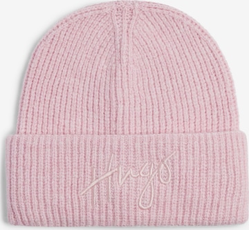 HUGO Beanie 'Socialy' in Pink: front