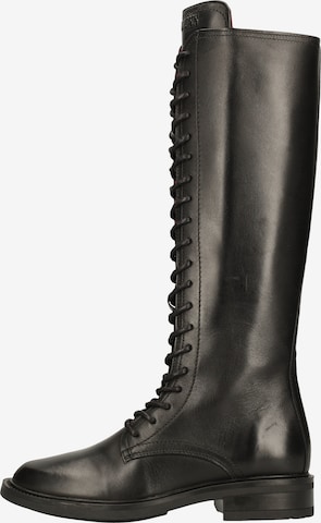 BRONX Lace-Up Boots in Black: front