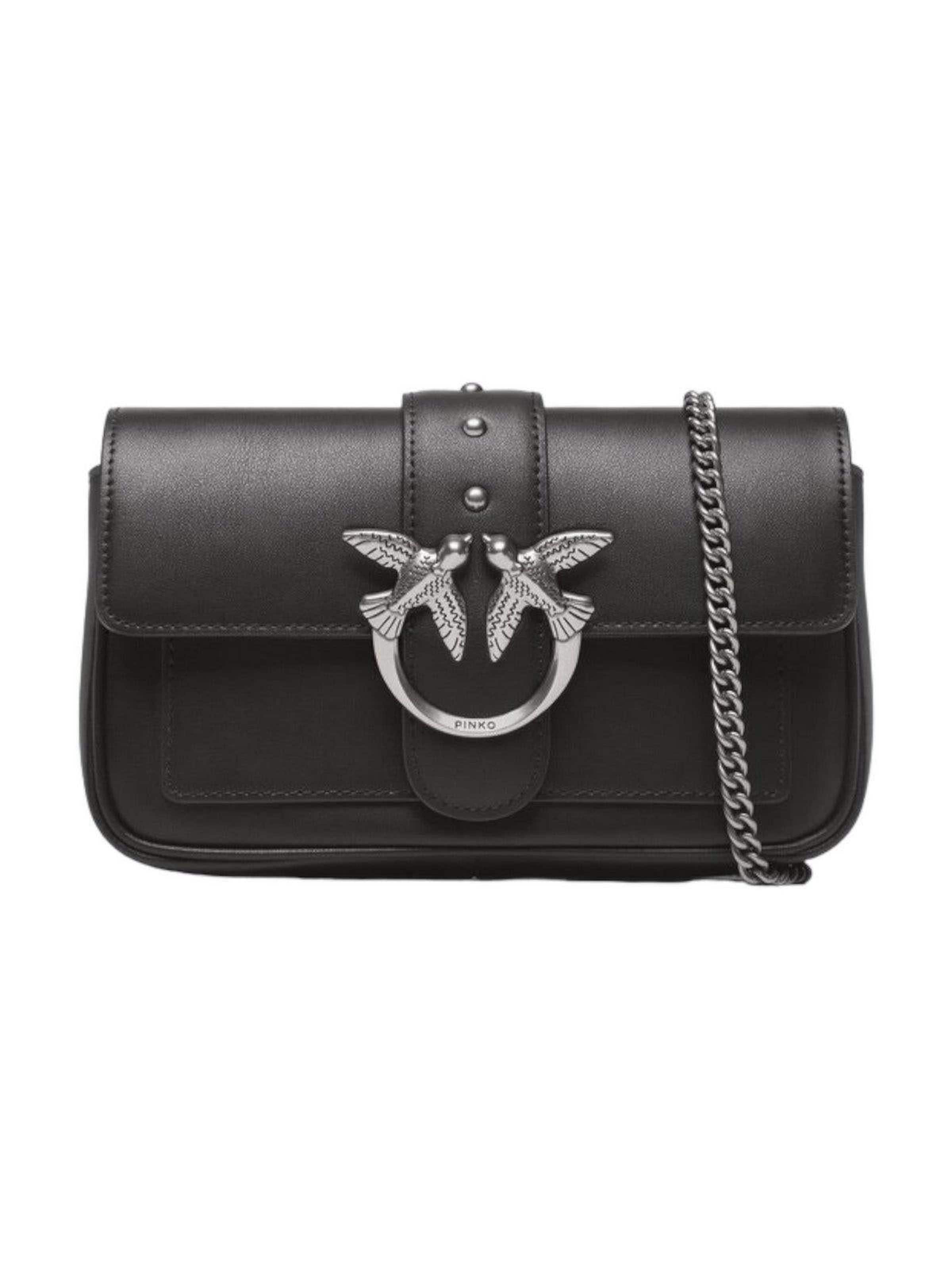 PINKO - Bolso de hombro en negro: frente