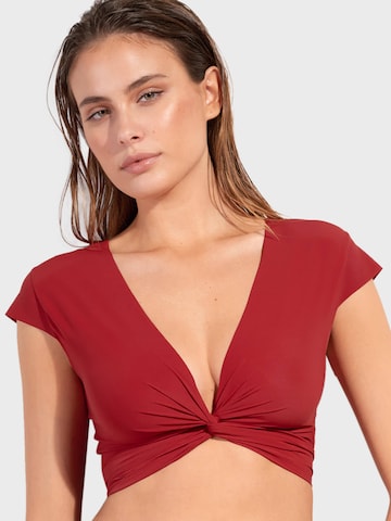 PAIN de SUCRE - Bustier Top de bikini 'Tako' en rojo: frente