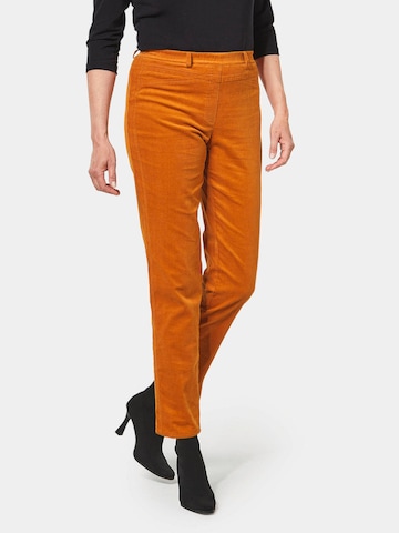 Regular Pantalon Goldner en marron : devant