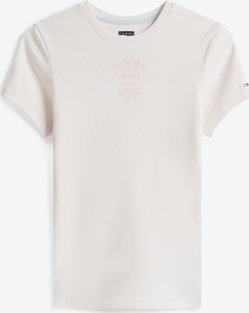 balta Tommy Jeans Marškinėliai 'WESTERN': priekis