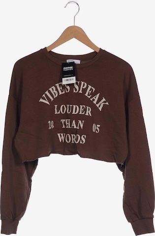 Bershka Sweatshirt & Zip-Up Hoodie in M in Brown: front