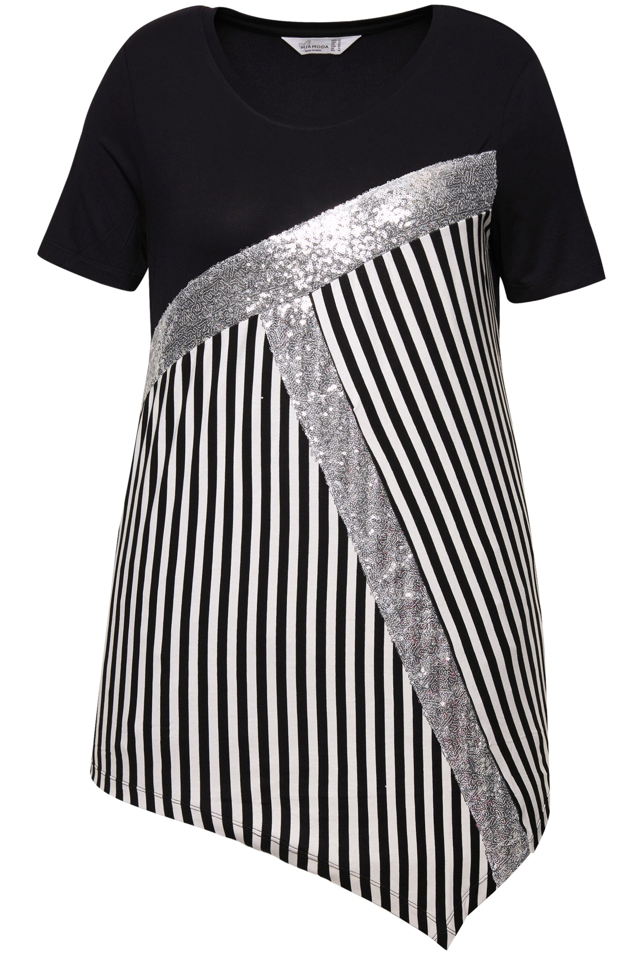 T-shirt MIAMODA en noir : devant