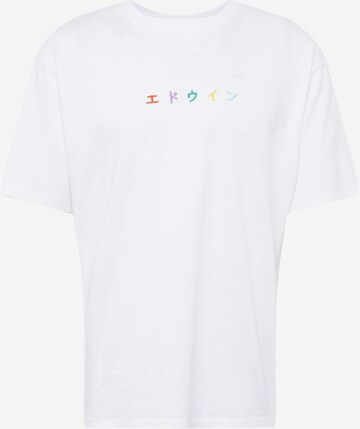 Coupe regular T-Shirt 'Katakana Embroidery' EDWIN en blanc : devant