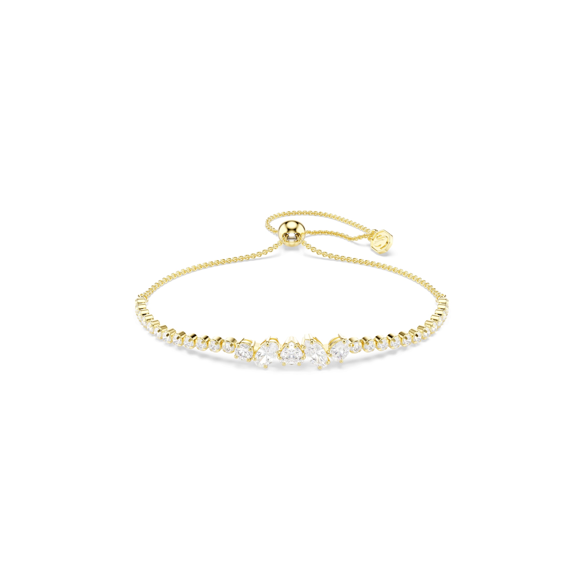 Brățară 'MESMERA' pe One Size Swarovski pe auriu / transparent, Vizualizare produs