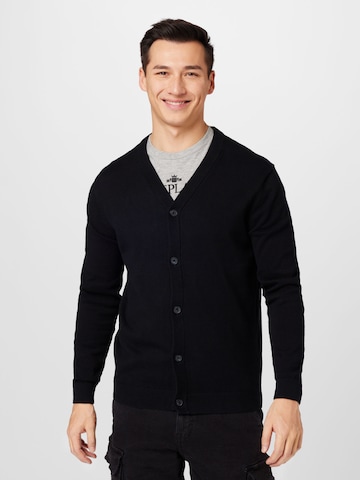 ESPRIT Knit Cardigan in Black: front