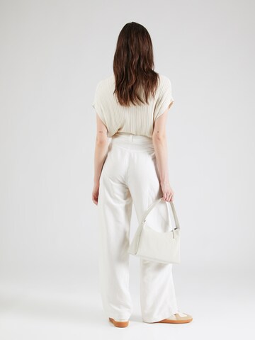 Wide leg Pantaloni con pieghe di & Other Stories in bianco
