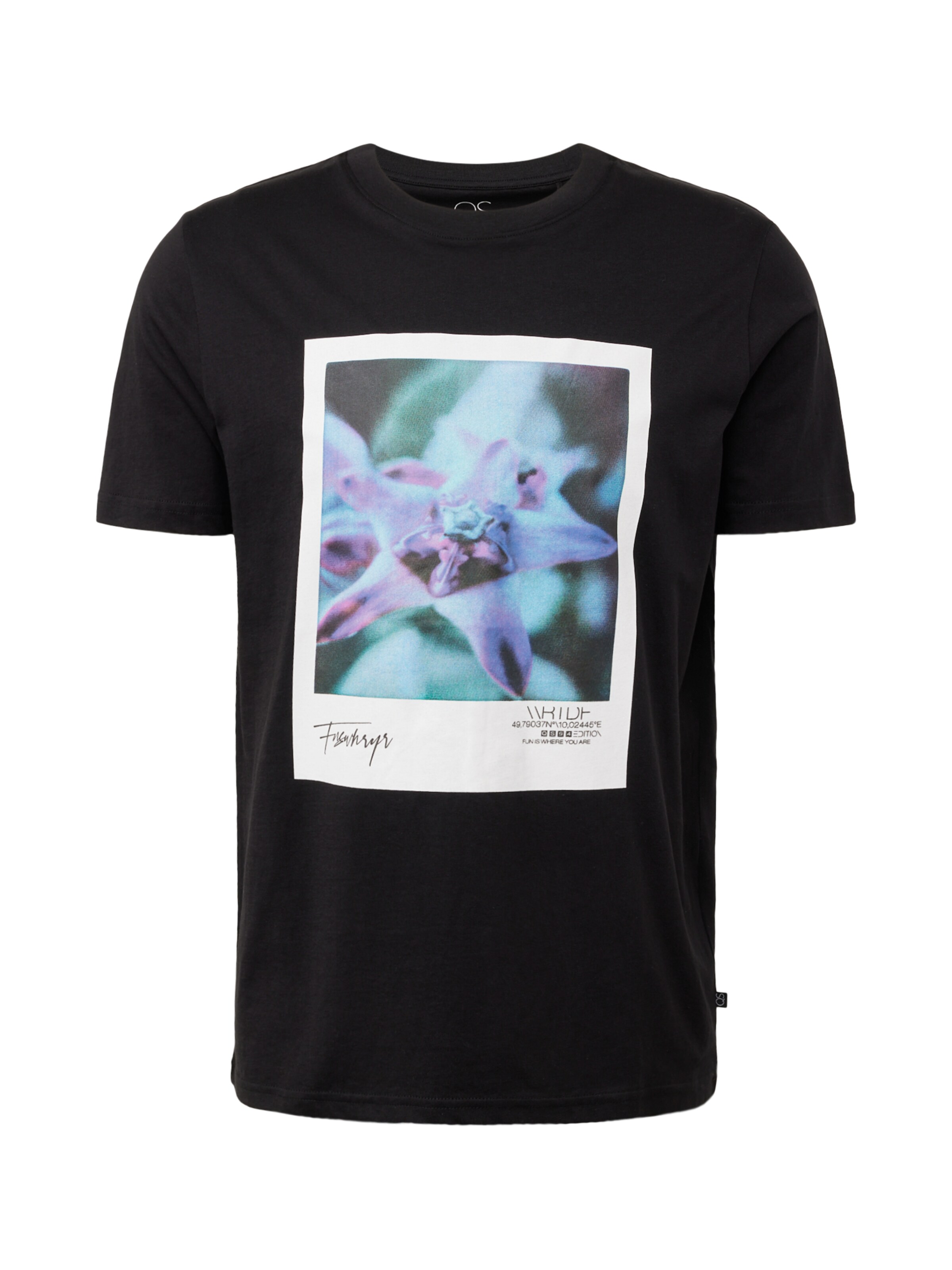 QS Shirt in Zwart: voorkant