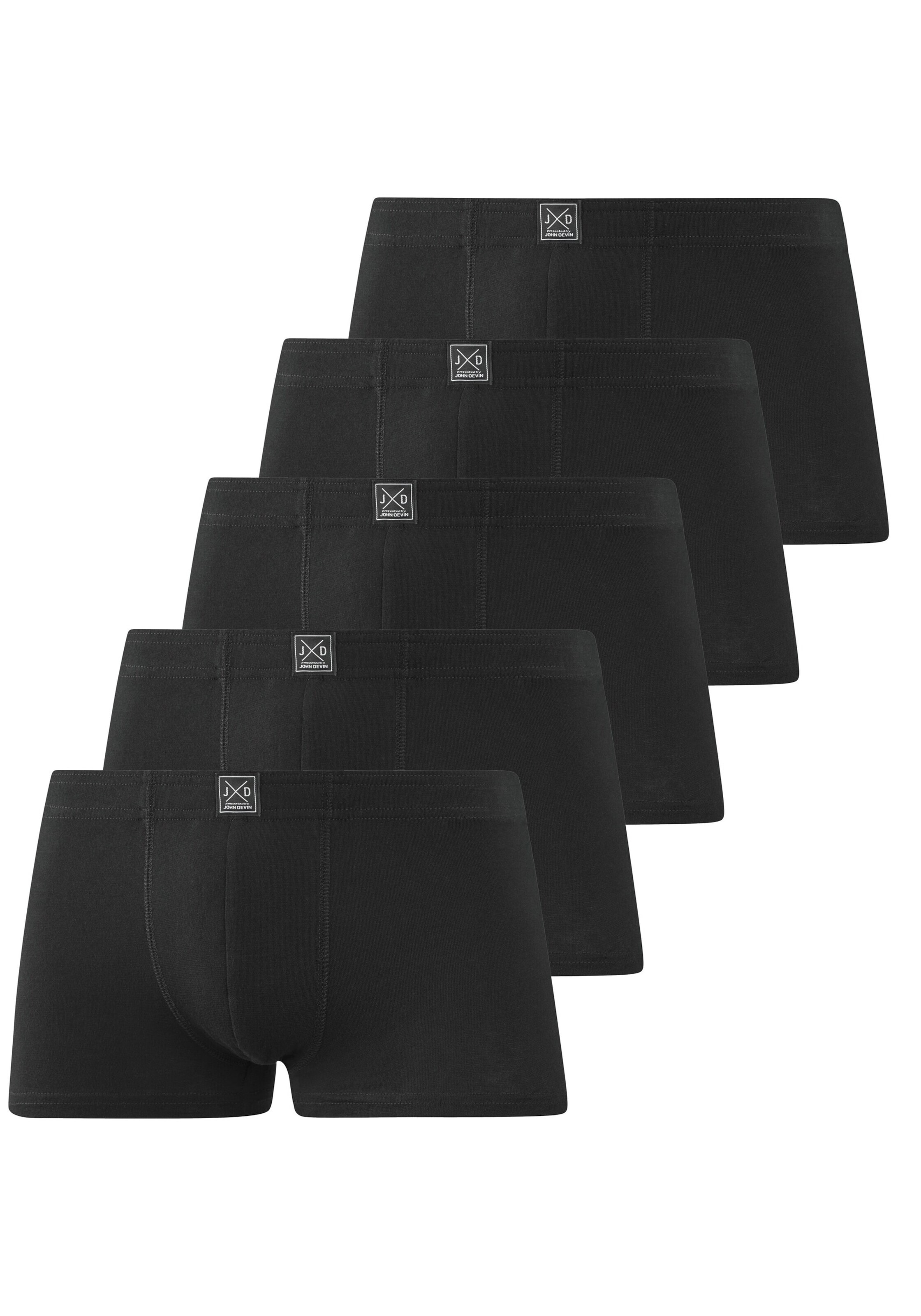 JOHN DEVIN Boxer shorts in Black: front