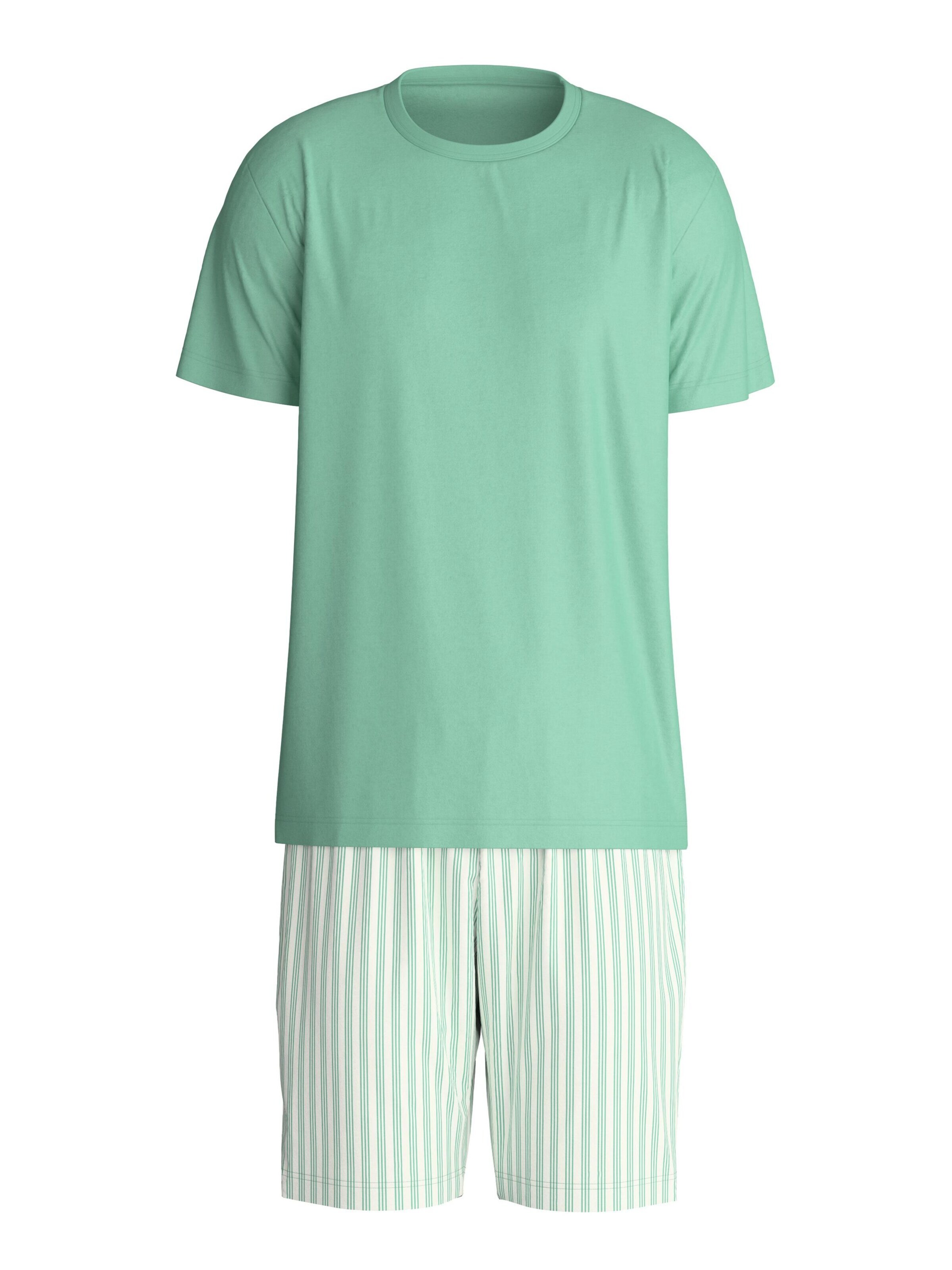 CALIDA Short Pajamas 'Relax Imprint' in Green: front