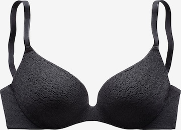 NUANCE Push-up Bra in Black: front