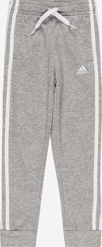 ADIDAS SPORTSWEARTapered Sportske hlače 'Essentials 3-Stripes' - siva boja: prednji dio