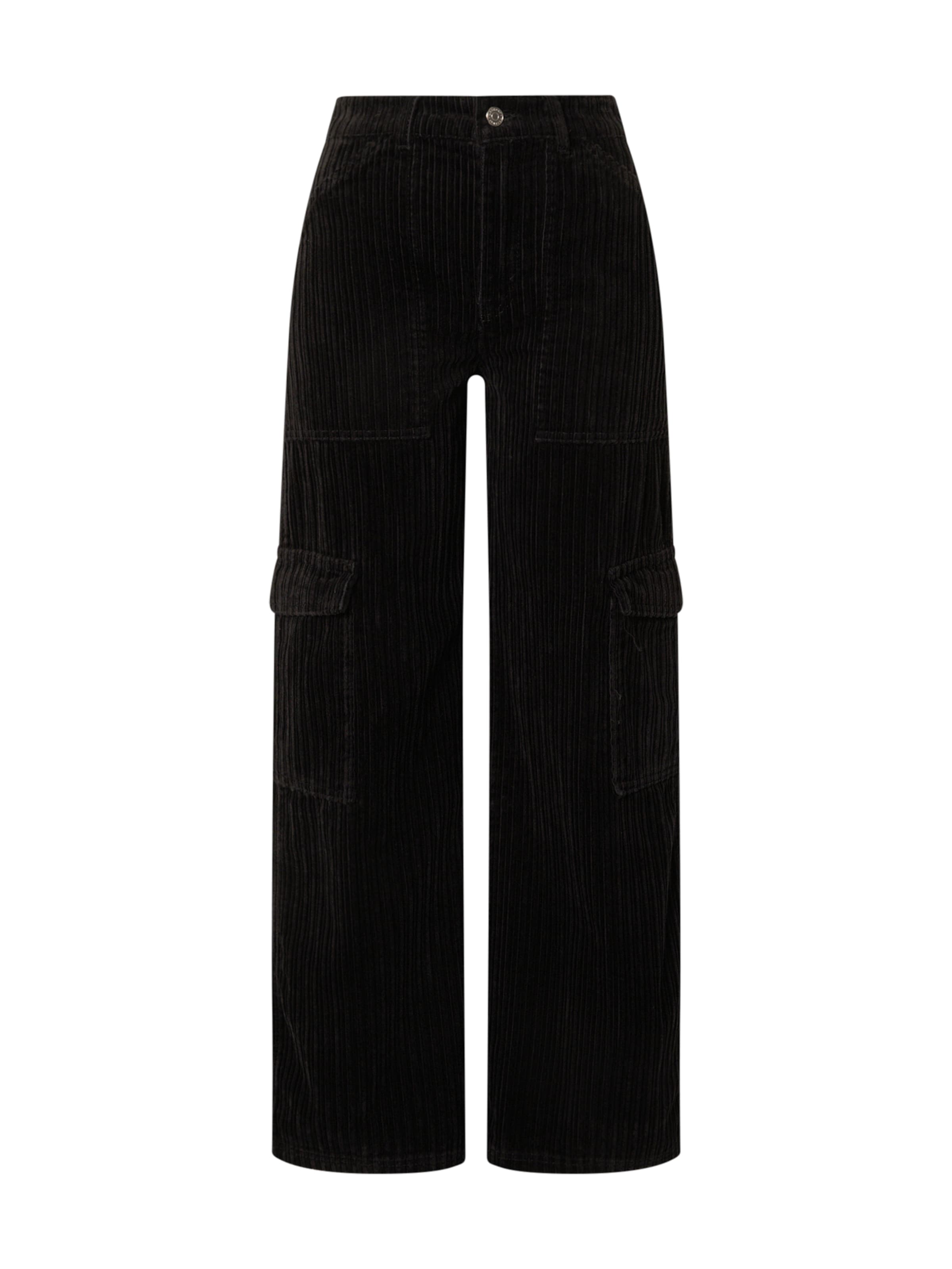 WEEKDAYLoosefit Cargo hlače 'Julian' - crna boja: prednji dio