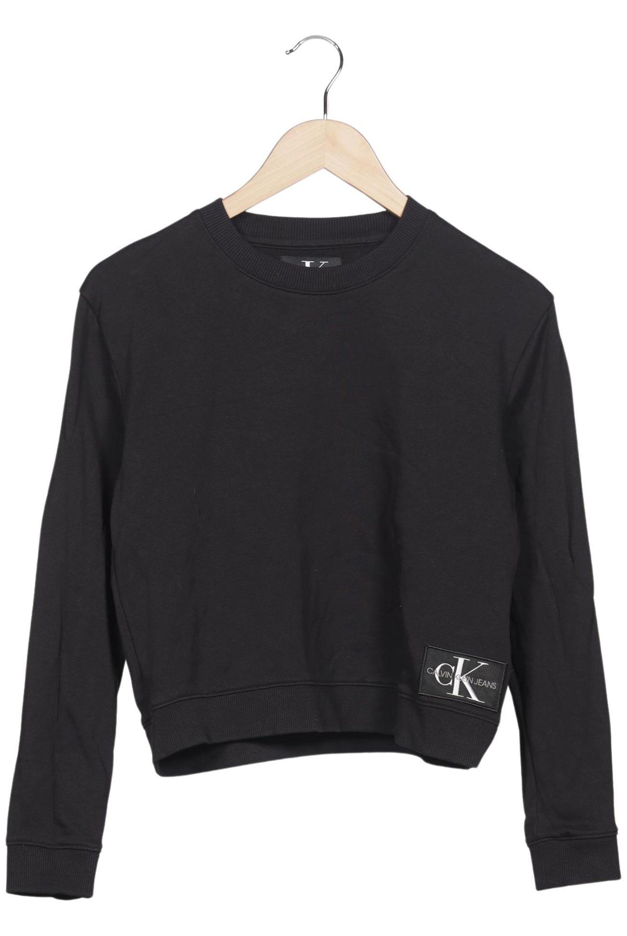 Calvin Klein Jeans Sweatshirt & Zip-Up Hoodie in S in Black: front