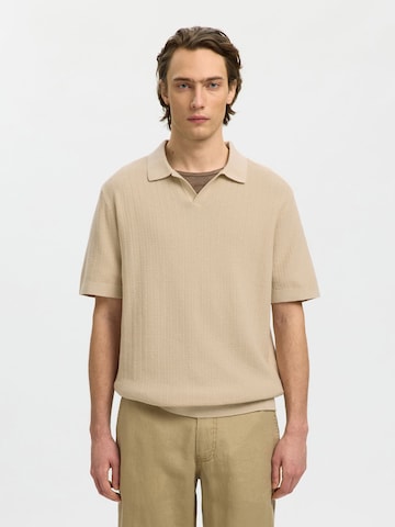 SELECTED - Jersey 'SLHMattis' en beige: frente