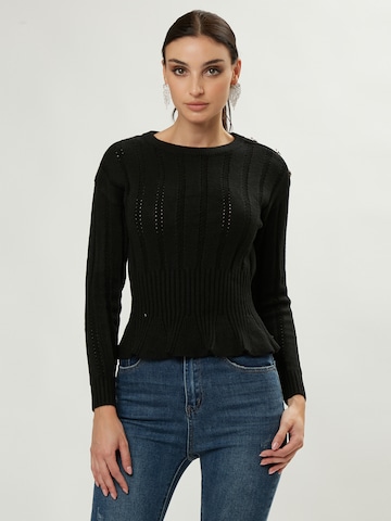 Influencer Pullover in Schwarz: predná strana