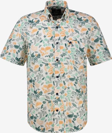 LERROS Regular Fit Kurzarmhemd mit sportivem Button-down-Kragen in Orange: Vorderseite