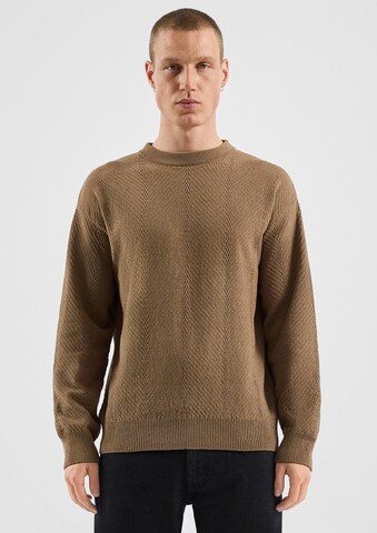 Pull-over QS en marron : devant