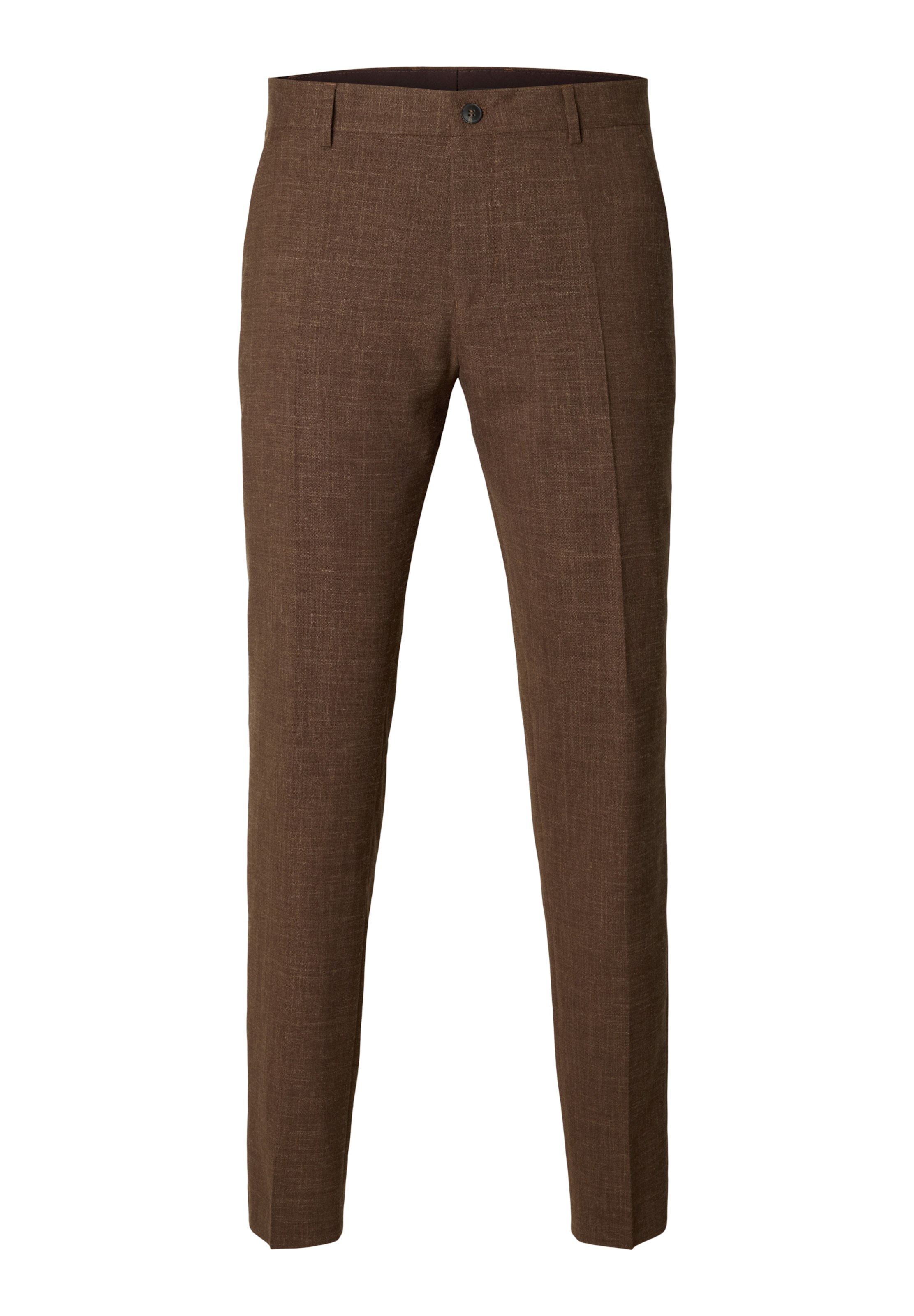 Pantaloni con pieghe 'SLHOasis' di SELECTED in marrone: frontale