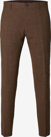 Pantaloni con pieghe 'SLHOasis' di SELECTED in marrone: frontale