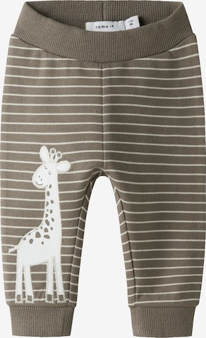 NAME IT Tapered Housut 'NBNTUT' värissä ruskea: etupuoli