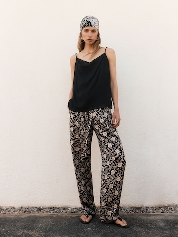 Loosefit Pantalon Bhoem en noir : devant