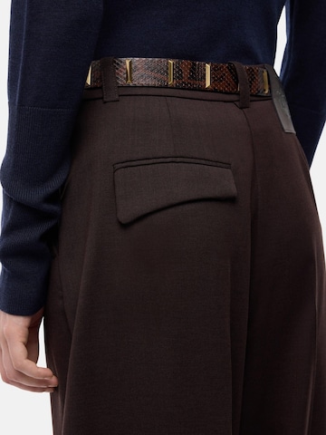 PINKO Barrel Trousers 'PINKO BALBINO PANTALONE DIAGONALE PANTALONE' in Brown
