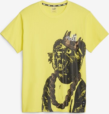 T-Shirt fonctionnel 'Franchise' PUMA en jaune : devant