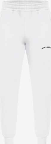 Effilé Pantalon 'Lenny' Smilodox en blanc : devant