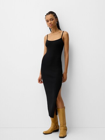 Bershka Knit dress in Black: front