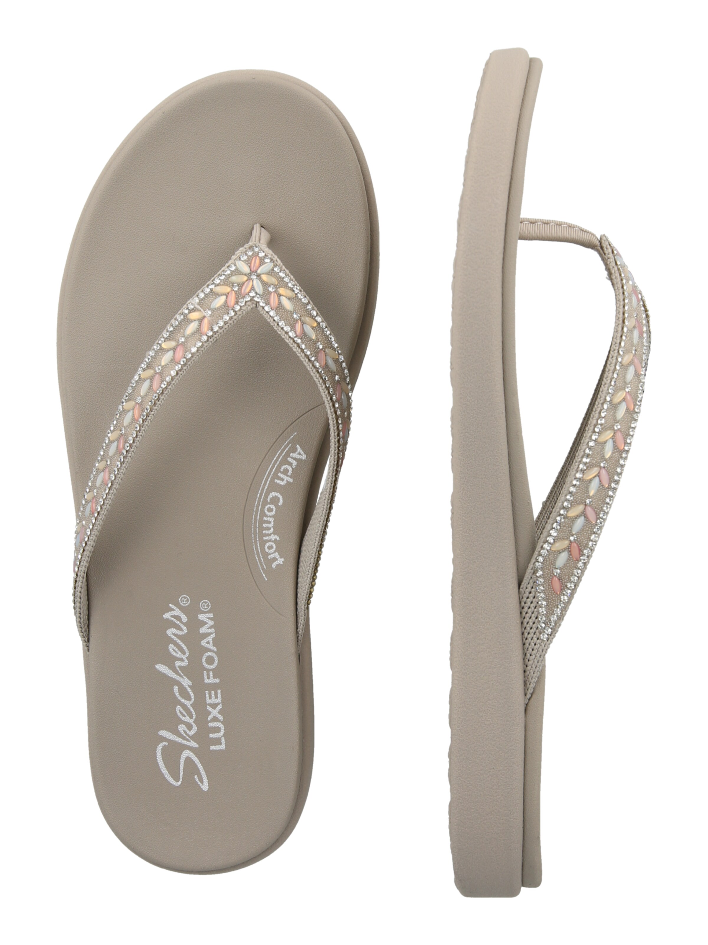 SKECHERS Žabky 'MEDITATION LUXE' – šedá