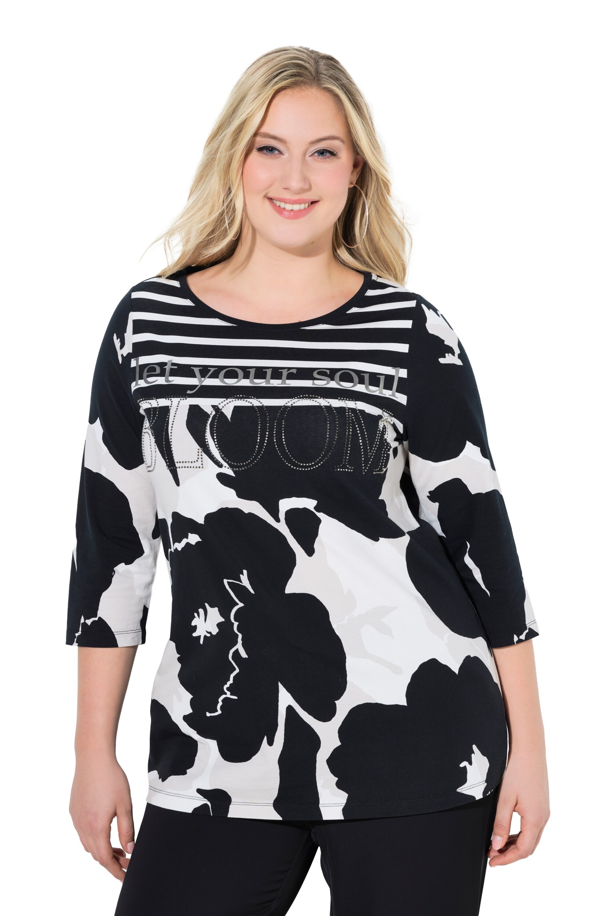 Ulla Popken Shirt in Black: front