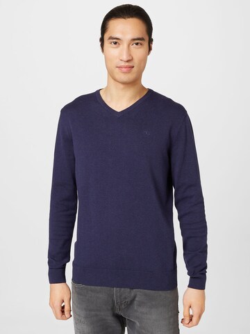 TOM TAILOR Regular fit Sweater in Blue: front