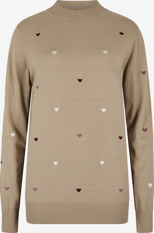 Apricot Pullover in Grau: Vorderseite