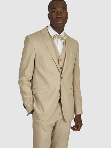 HECHTER PARIS Slim fit Suit Jacket in Beige: front